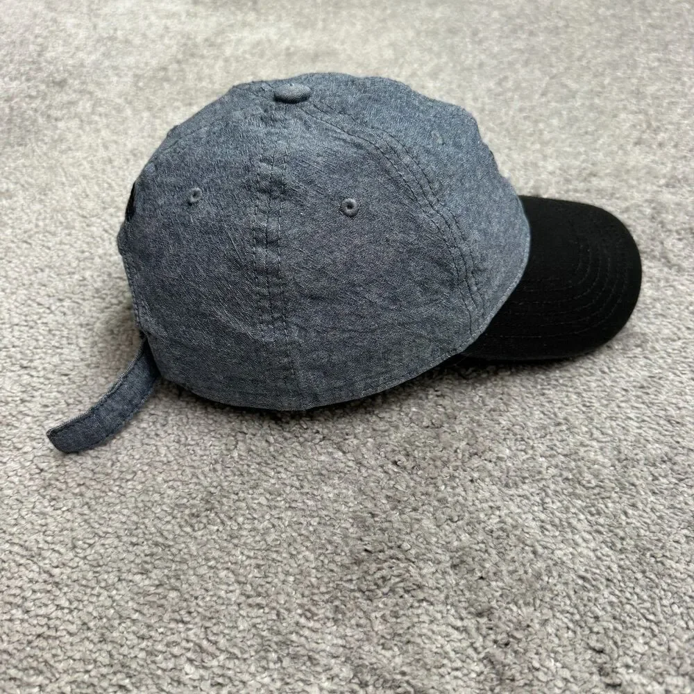 Adidas Originals Trefoil Chambray Adjustable Hat Cap Mens OSFA Blue Black Cotton